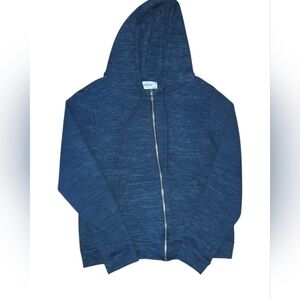 SoulCycle Heather Blue Zip Hoodie SOUL Logo On Back. With Silver Soul Tote. NWOT